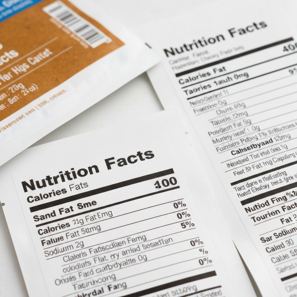 Nutrition facts labels